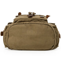 Big Vintage Leather & Canvas Rucksack