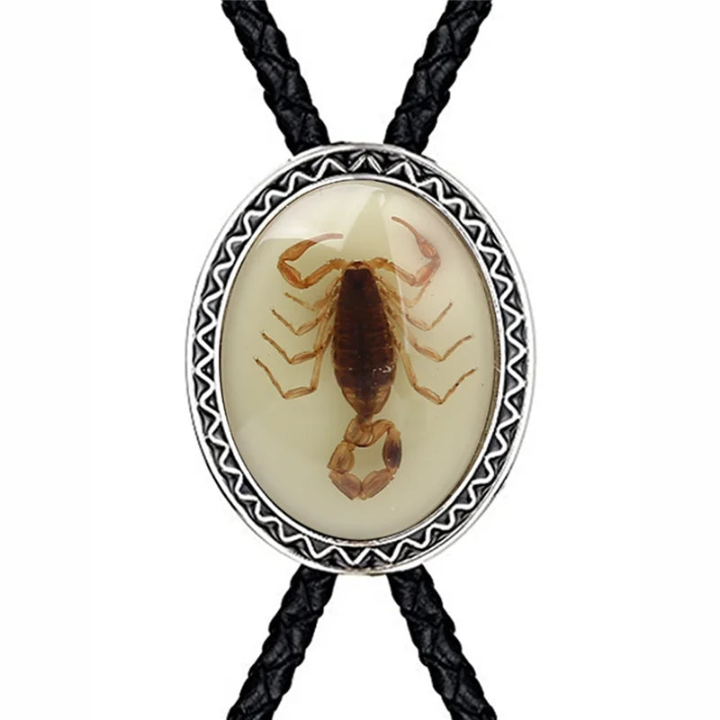 The Nomad Scorpion Bolo Tie | Hand-Plated Western Leather Cord