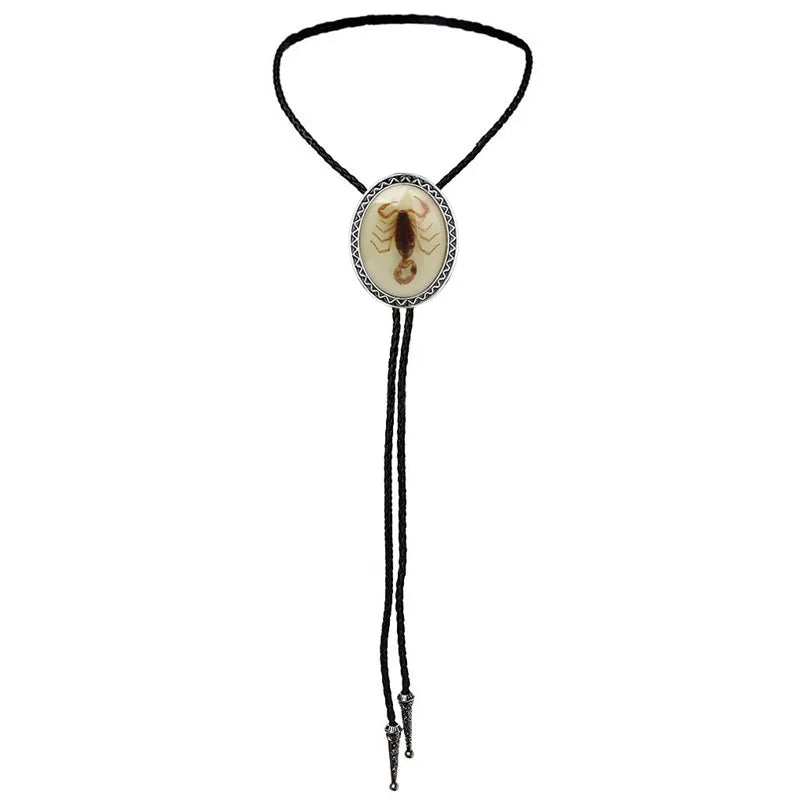 The Nomad Scorpion Bolo Tie | Hand-Plated Western Leather Cord