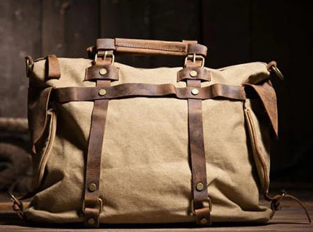 The "Frontier Flap" - Canvas & Leather Messenger