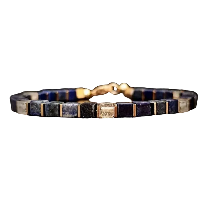 Men's  bracelet - lapis lazuli and citrine