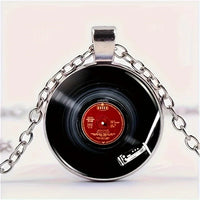 Vinyl Groove" - Retro Record Pendant Necklace