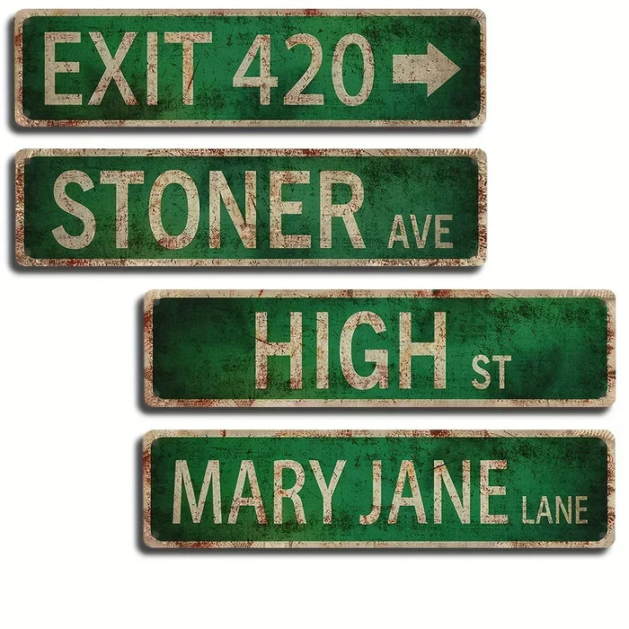 Retro Stoner Avenue Street Sign - 4''x16''/10cm*40cm