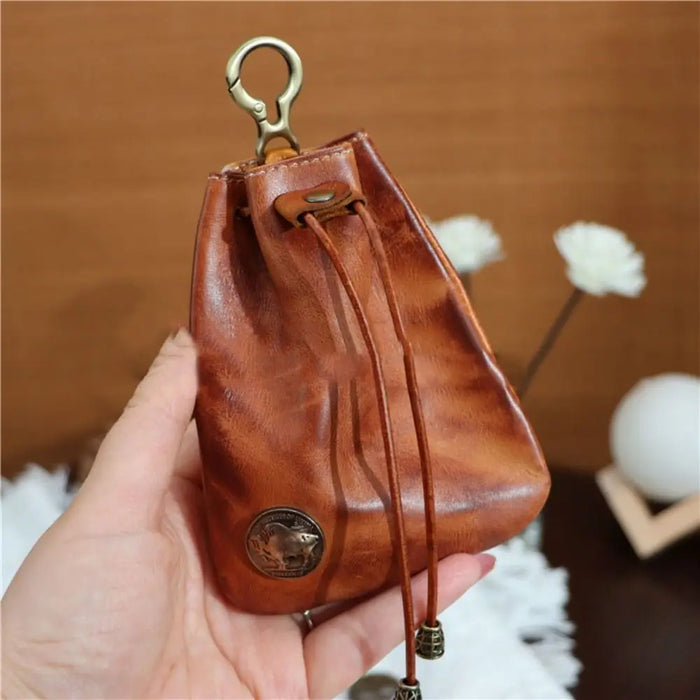 Retro Genuine Leather Bag Coin Wallet
