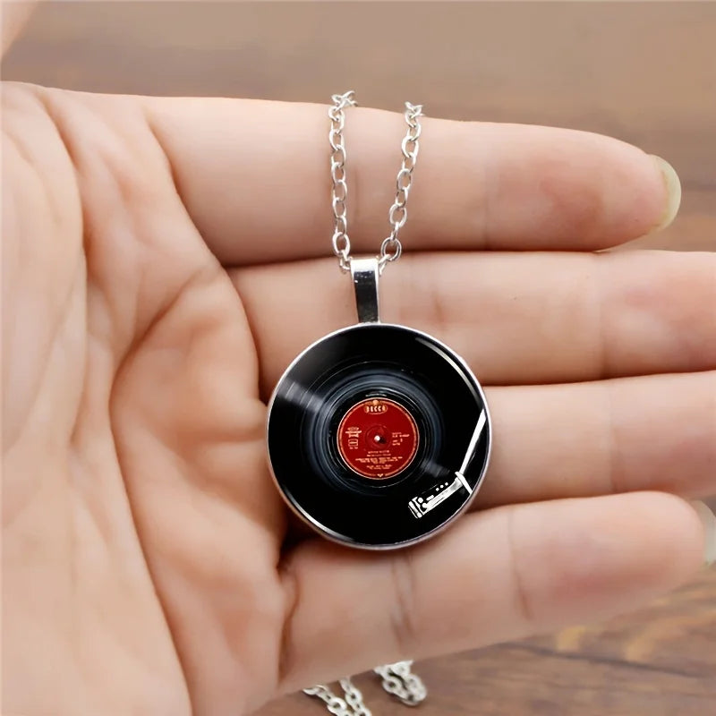 Vinyl Groove" - Retro Record Pendant Necklace