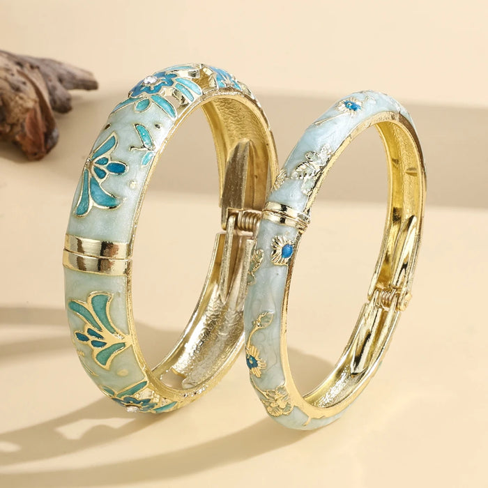 Enameled Bracelets For Women - 2 PCS