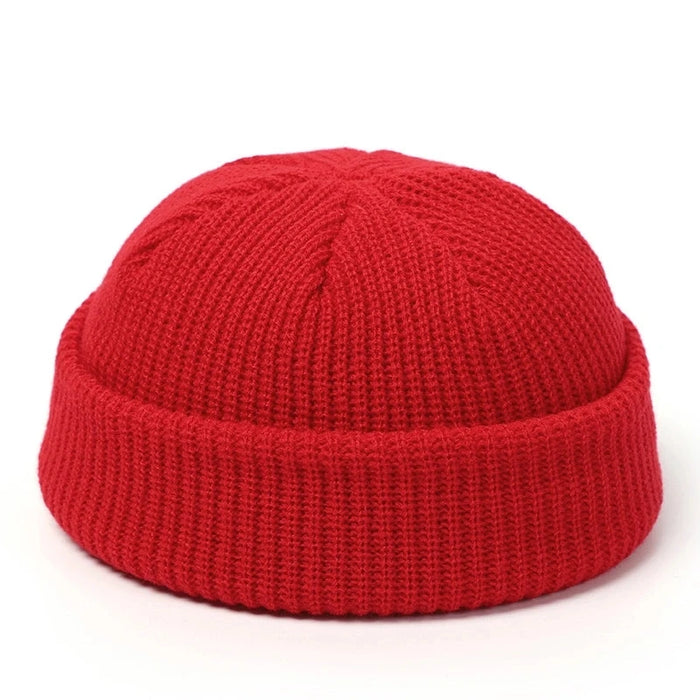 Knitted Striped Winter Beanie