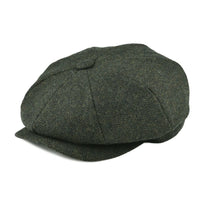 Wool Herringbone Newsboy Cap