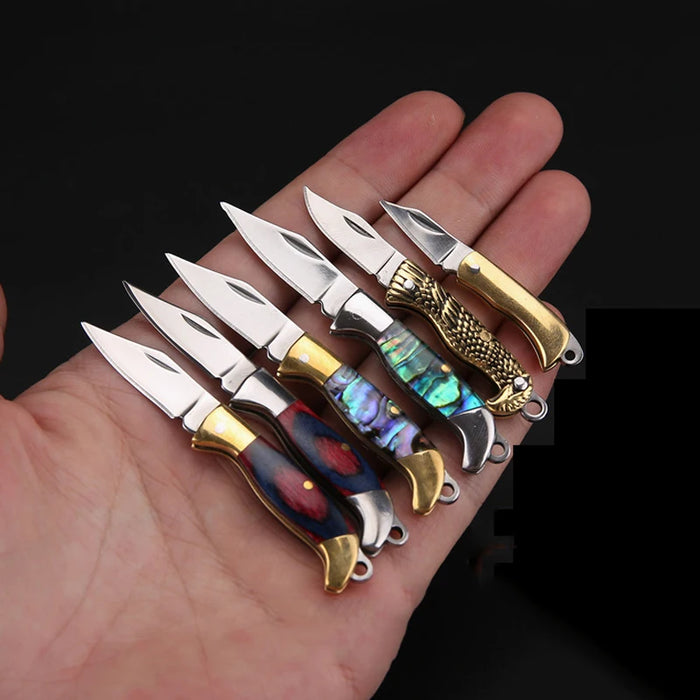 The "Nautilus" - Mini Brass Shell Folding Knife