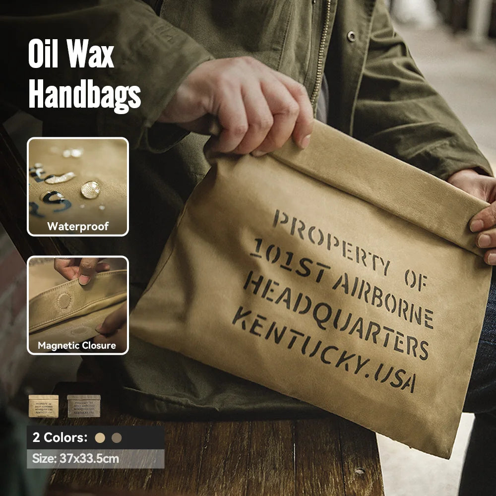 The Maden Heritage 8oz Waxed Canvas Folio