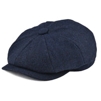 Wool Herringbone Newsboy Cap