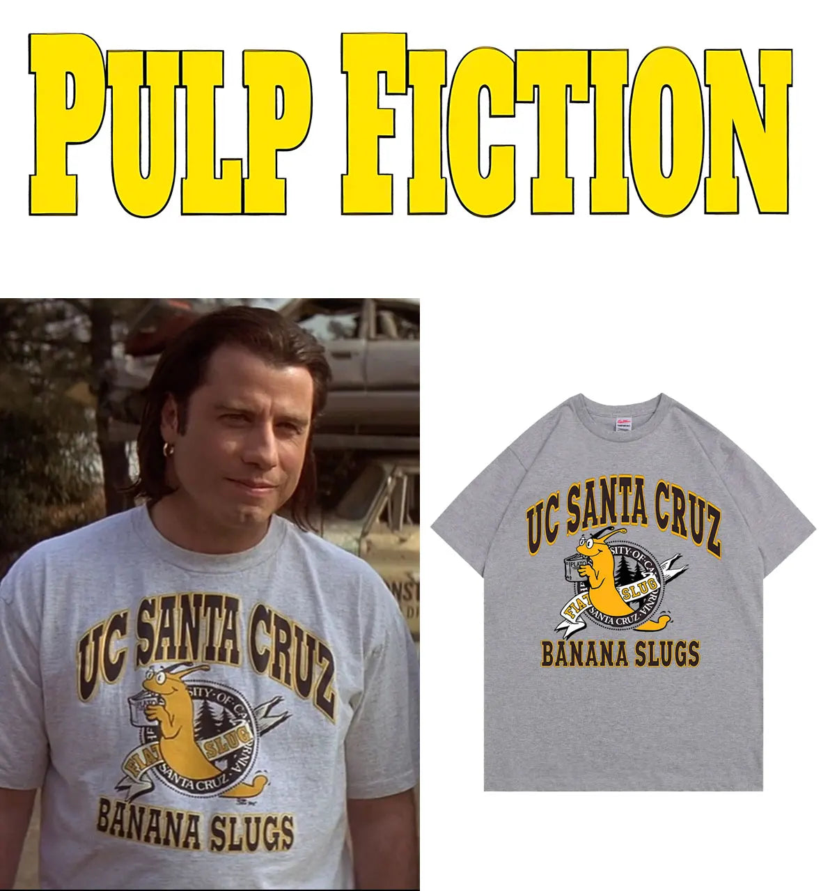 The 'Vincent Vega' Banana Slugs Retro Tee | Pulp Fiction Editio