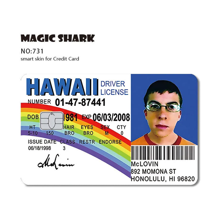 Mclovin PVC Sticker Film for Debit Bank Credit Card