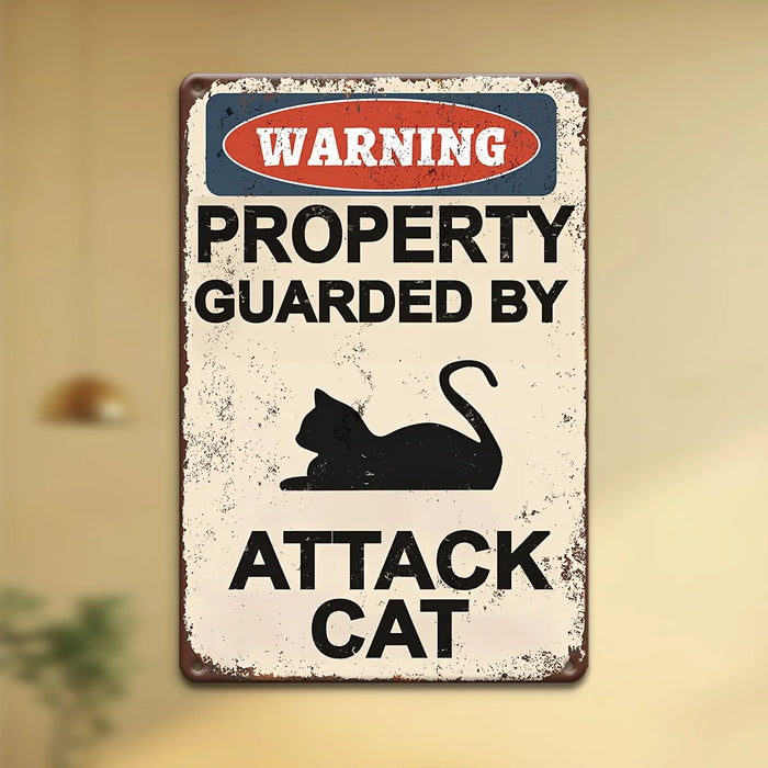 Warning Sign - Attacking Cat