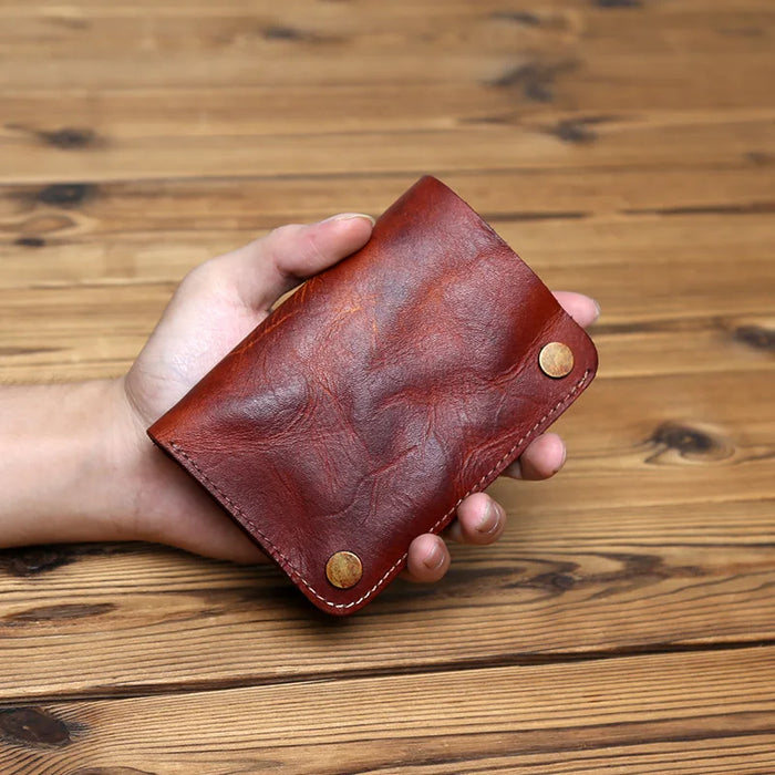 Retro Handmade Wallet In Leather