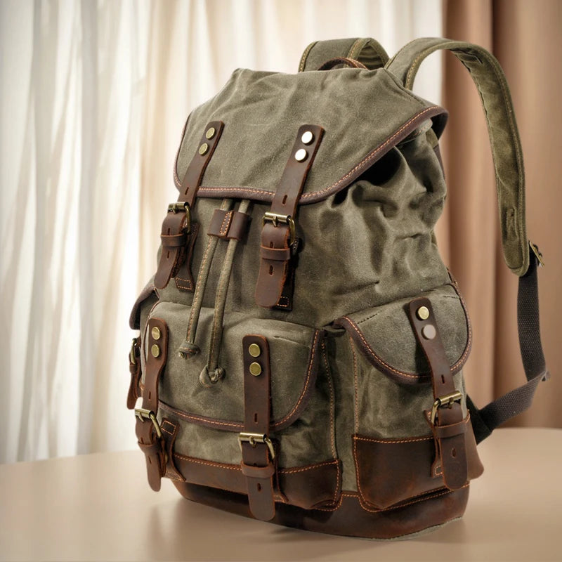 Heavy Duty Rucksack - Waxed Canvas