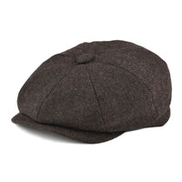 Wool Herringbone Newsboy Cap