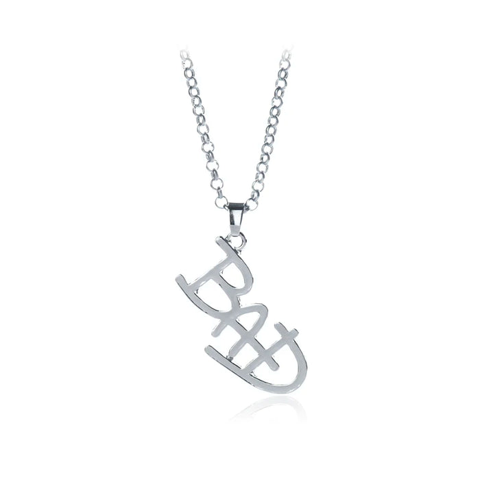 Necklace Silver Pendant  - Bad Logo