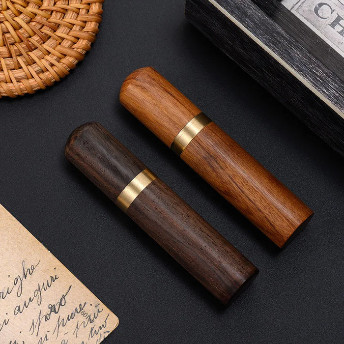 Wooden Toothpick Holder - Handmade Natural Wood Toothpick & Needle EDC Case