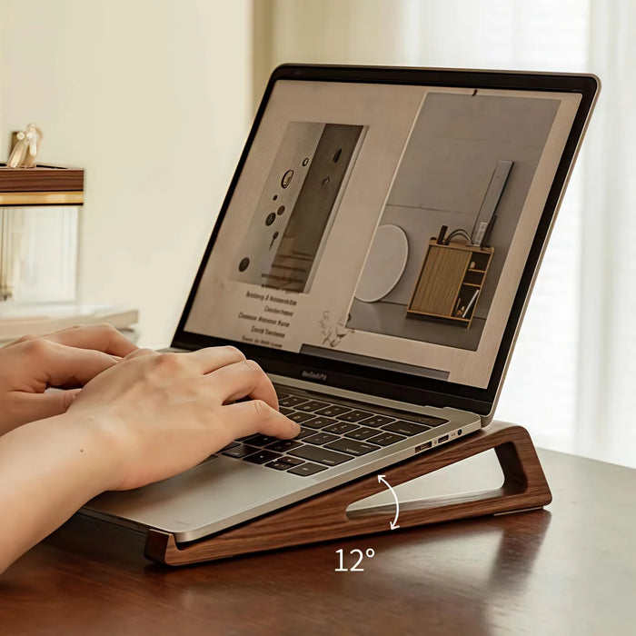 The Foldable Timber Triangular Laptop Riser