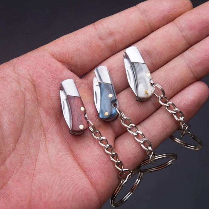 Mini Portable Fold Knife Keychain