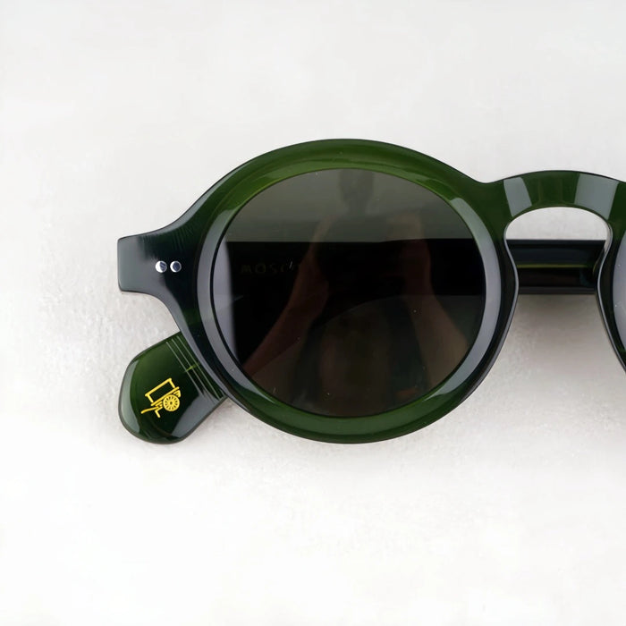 Luxury Fashion Trend Vintage Sunglasses FOYGEL Solid Thick Acetate UV400 Polarized Retro Round Frog's Eye Style Original Quality