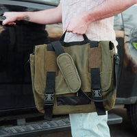 The "Heavyweight Nomad" - 17" Padded Canvas Messenger