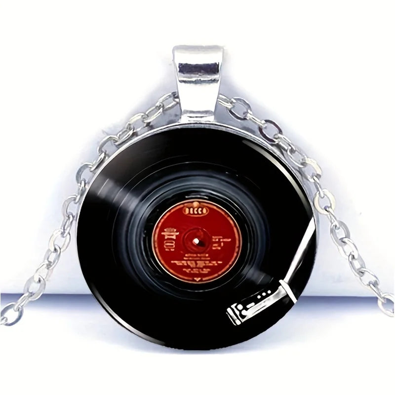 Vinyl Groove" - Retro Record Pendant Necklace