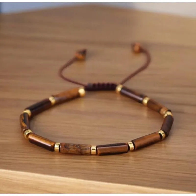 Adjustable Semi-Precious Stone Bracelet