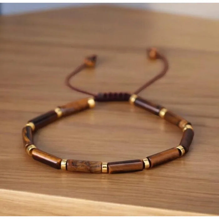 Adjustable Semi-Precious Stone Bracelet