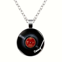 Vinyl Groove" - Retro Record Pendant Necklace