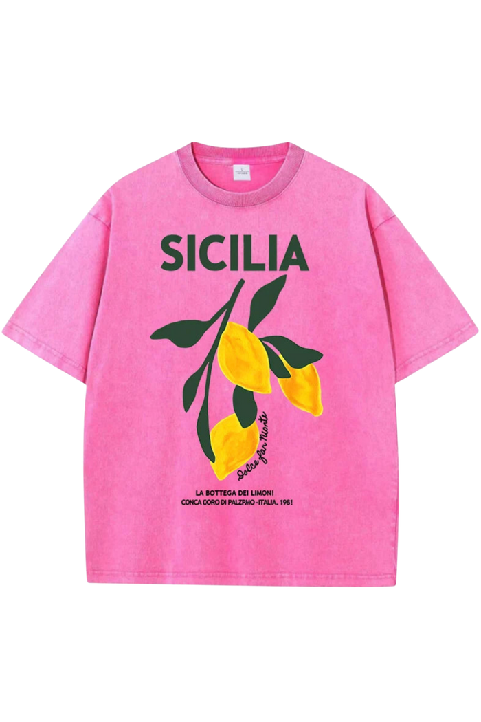 Sicily Lemon Washed Tee