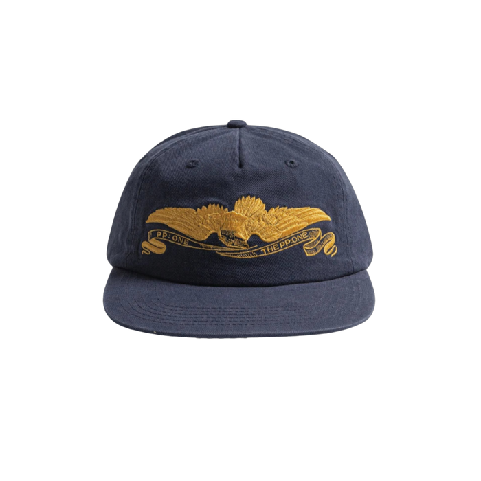 Flat-brimmed retro soft-top cap
