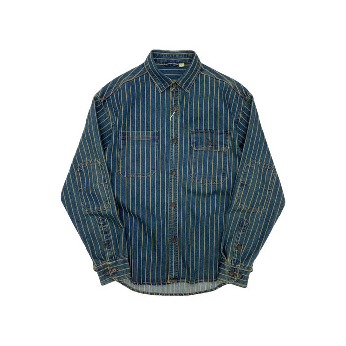 Heritage Wash Striped Denim Cargo Jacket
