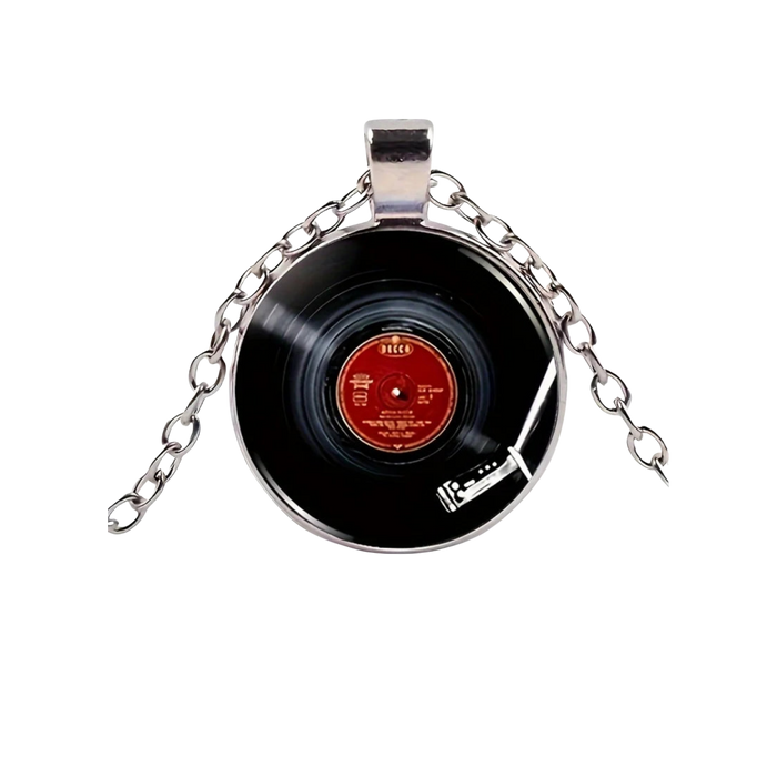 Vinyl Groove" - Retro Pendant Necklace