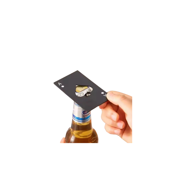 Ace of Spades Stainless Steel Bottle Opener