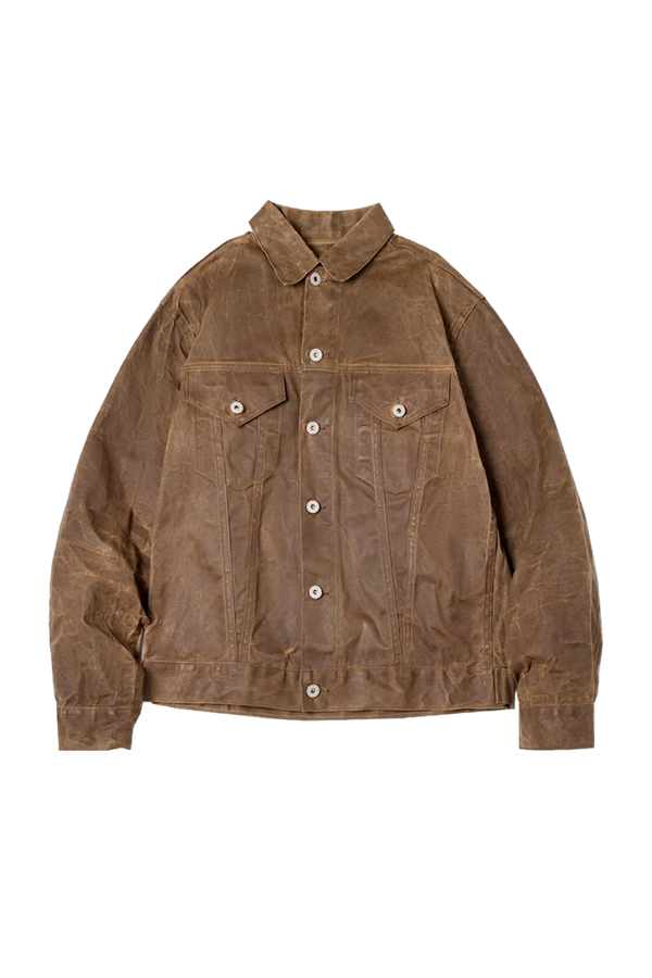 Retro Heavyweight Waxed Canvas "Gold Rush" Jacket